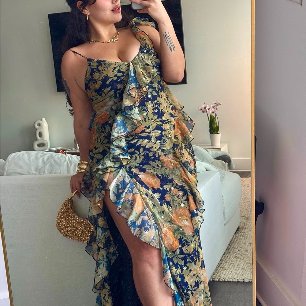 Floral Ruffle Maxi Dress - Picture 3 of 4